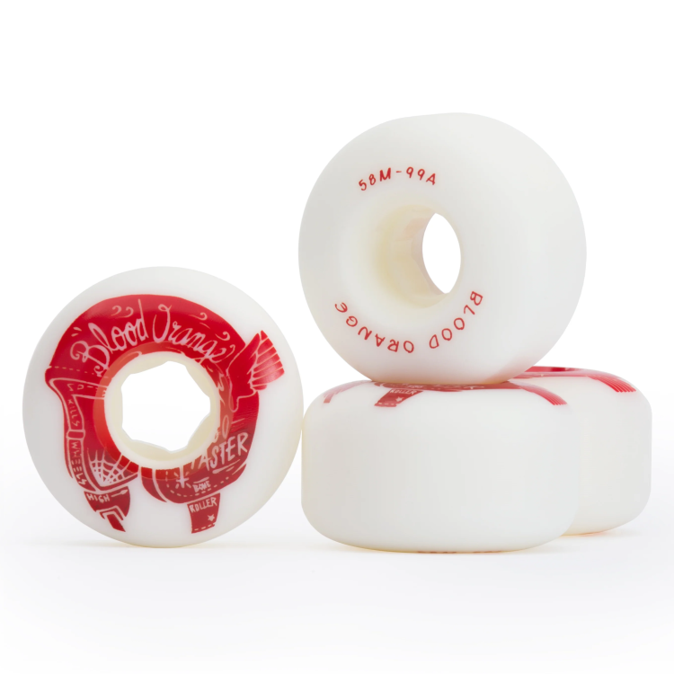 Blood Orange Street Rounded 58mm Longboard Skateboard Wheel for Street, Part, Vert, Powerslide, Cruising